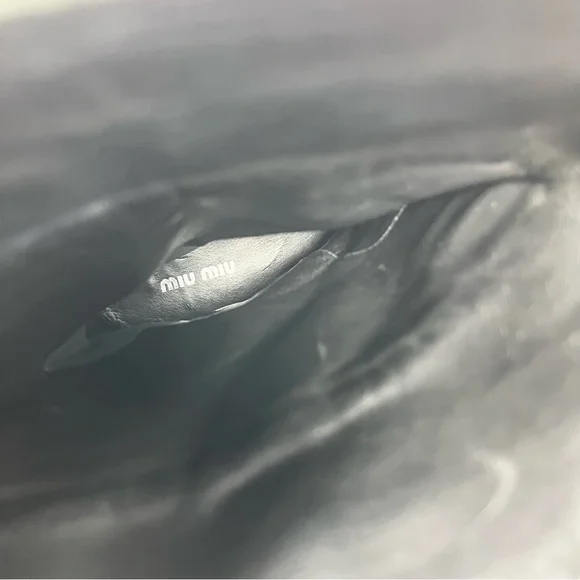 Miu Miu Faux Fur Furry Flat Tall Shearling Winter Boots Shoes Black Buckle 39 9 - Picture 9 of 11